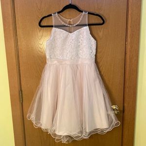 Blush pink formal girls dress size 16